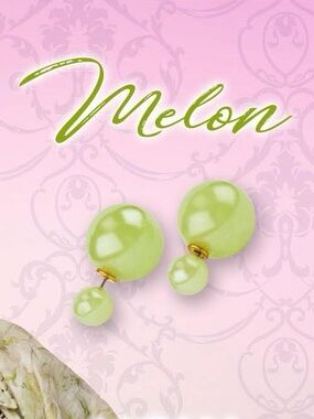 Park Lane MELON Earrings Double Studs Genuine JADE Hypoallergenic Posts NWT